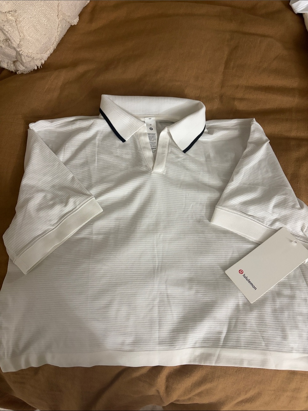lululemon athletica White Polo with Black Trim